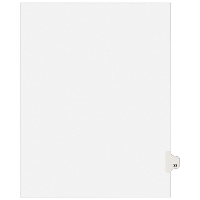 AVERY PRODUCTS CORPORATION 1022 Avery Individual Legal Dividers Avery Style, Letter Size, Side Tab #22, White Dividers/White Tabs