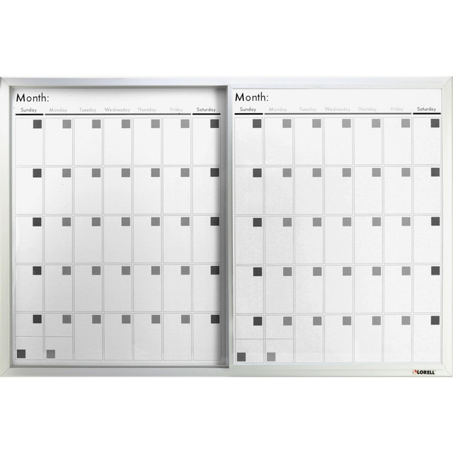 SP RICHARDS 52503 Lorell Magnetic Unframed Dry-Erase Calendar Whiteboard, 36in x 24in, Frost