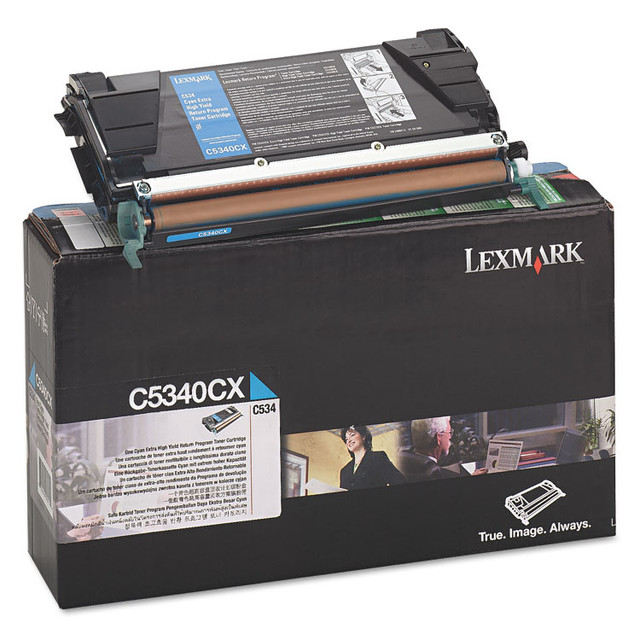 LEXMARK INT'L, INC. C5340CX C5340CX Return Program Extra High-Yield Toner, 7,000 Page-Yield, Cyan