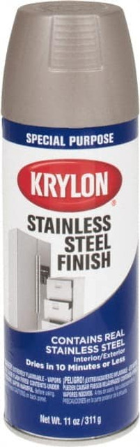 Krylon K02400777 Metallic Spray Paint: Stainless Steel, Flat, 16 oz