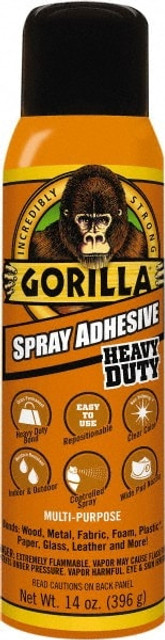 Gorilla Glue 6301502 Spray Adhesive: 14 oz Aerosol Can, Clear