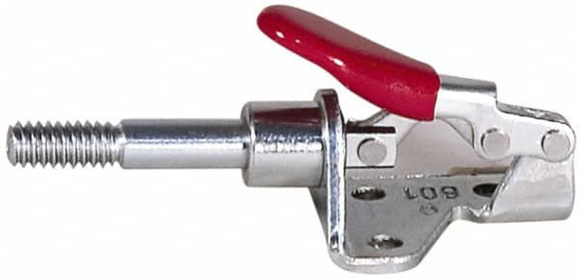 De-Sta-Co 607-M Standard Straight Line Action Clamp: 800 lb Load Capacity, 1.63" Plunger Travel, Flanged Base, Carbon Steel