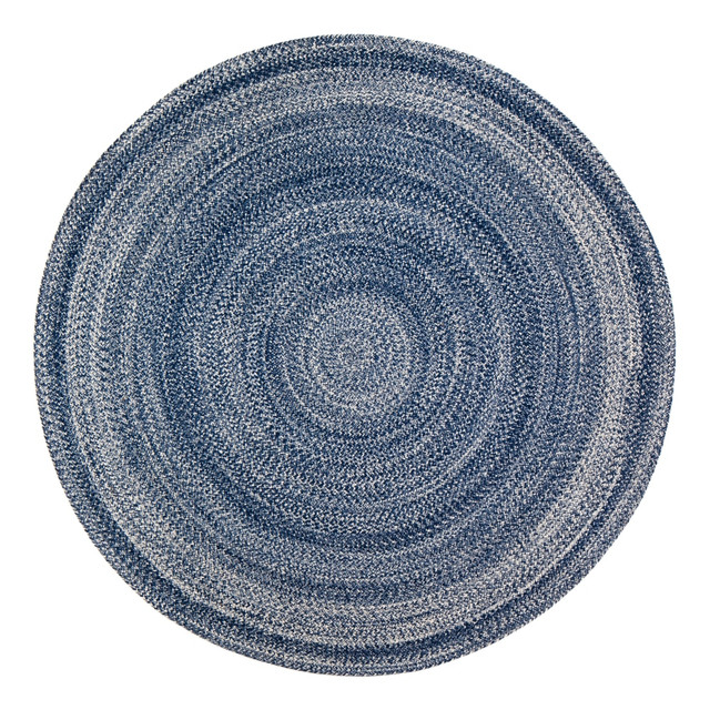 GFH ENTERPRISES INC. AMB0425-080R Anji Mountain Epona Braided Round Rug, 8ft, Blue