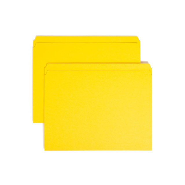 SMEAD MFG CO 2-150LY Smead Color File Folders, With Reinforced Tabs, Letter Size, Straight Cut, Yellow, Box Of 100 SMEAD MFG CO 2-150LY Smead Color File Folders, With Reinforced Tabs, Letter Size, Straight Cut, Yellow, Box Of 100