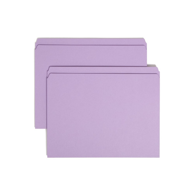 SMEAD MFG CO 12410 Smead File Folders, Letter Size, Straight Cut, Lavender, Box Of 100 SMEAD MFG CO 12410 Smead File Folders, Letter Size, Straight Cut, Lavender, Box Of 100