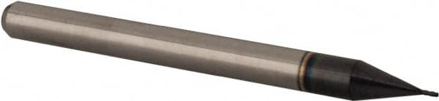 Accupro 12464038 Ball End Mill: 0.019" Dia, 0.057" LOC, 4 Flute, Solid Carbide