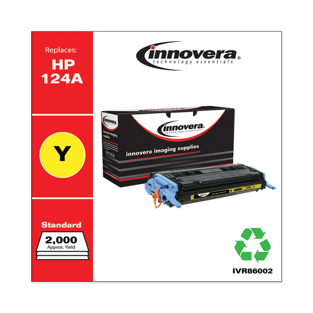 INNOVERA 86002 Remanufactured Yellow Toner, Replacement for 124A (Q6002A), 2,000 Page-Yield