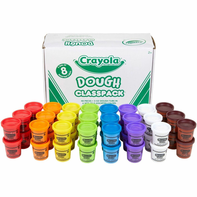 CRAYOLA LLC 570174 Crayola Dough Classpack Canisters, Assorted Colors, Pack Of 48 Canisters CRAYOLA LLC 570174 Crayola Dough Classpack Canisters, Assorted Colors, Pack Of 48 Canisters