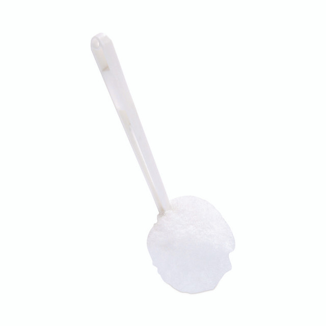 BOARDWALK 00160 Deluxe Toilet Bowl Mop, 12" Handle, 2" Mop Head, White, 25/Carton
