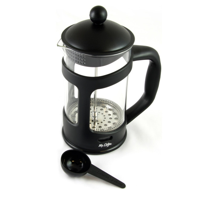 GIBSON OVERSEAS INC. Mr. Coffee 99586594M  Brivio 28 Oz French Press Coffee Maker, Black/Clear