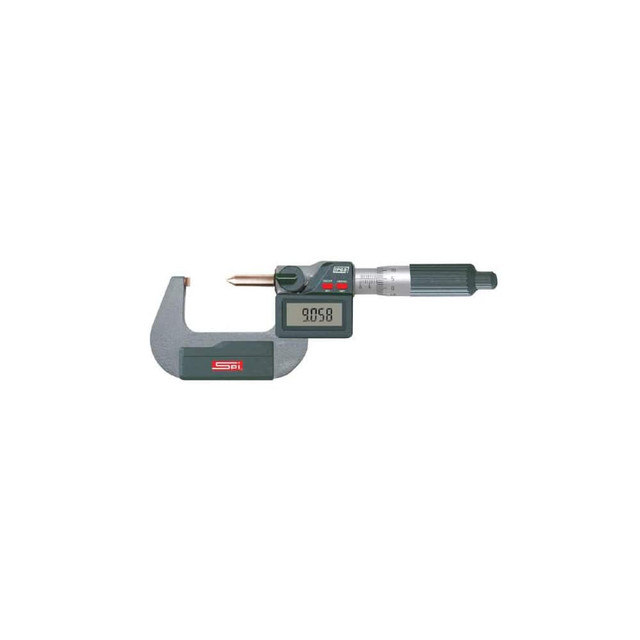 SPI CMS220519026 Point Micrometers; Operation Type: Electronic; Minimum Measurement: 0; Minimum Measurement (mm): 0; Maximum Measurement: 1.00; Maximum Measurement (Decimal Inch): 1.00; Maximum Measurement (mm): 1.00; Thimble Type: Ratchet; Digital C