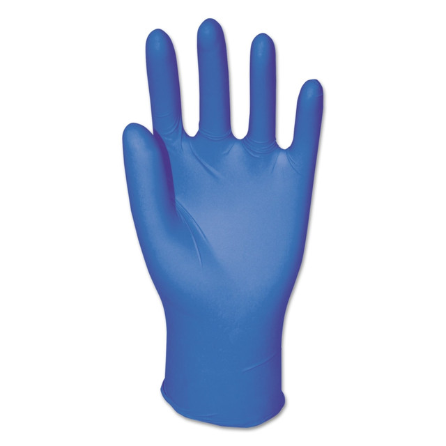 Protect your hands from germs and chemicals while wearing Boardwalk Disposable General-Purpose Powder-Free Nitrile Gloves. Their durable construction is resistant to tearing, abrasion and punctures for efficient use.  Latex-free nitrile construction.  Offers high-quality tear strength and dexterity.  Chemical-resistant.  Puncture-resistant.  Rolled/beaded cuffs.  Ideal for lab work, chemical handling and food service applications.
