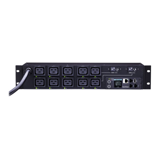 CYBERPOWERPC PDU81009 CyberPower Switched Metered-by-Outlet PDU81009 - Power distribution unit (rack-mountable) - AC 200-240 V - Ethernet, USB, serial - input: NEMA L6-30 - output connectors: 10 (IEC 60320 C19) - 2U - 12 ft cord CYBERPOWERPC PDU81009 CyberPower Switched Metered-by-Outlet PDU81009 - Power distribution unit (rack-mountable) - AC 200-240 V - Ethernet, USB, serial - input: NEMA L6-30 - output connectors: 10 (IEC 60320 C19) - 2U - 12 ft cord