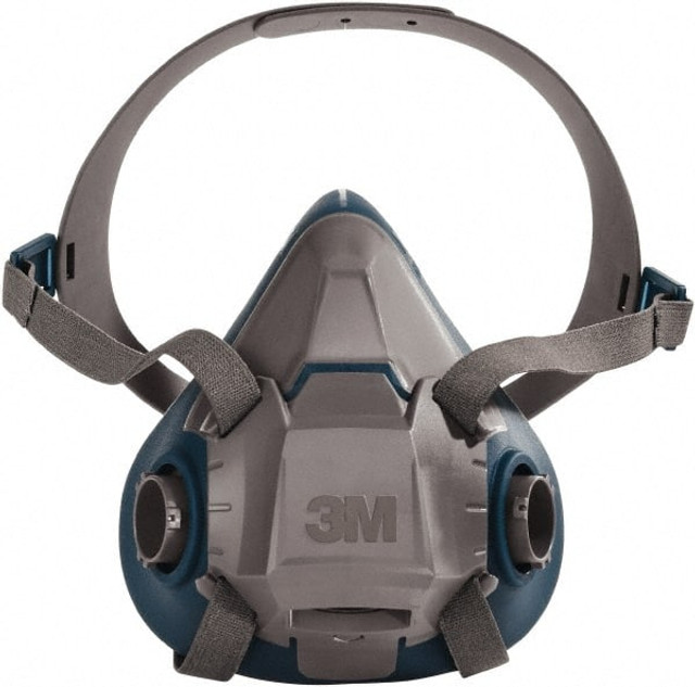 3M 7000128238 Half Facepiece Respirator: Silicone, Bayonet, Medium