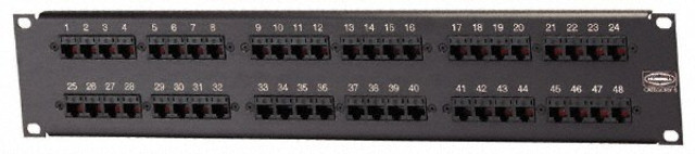 Hubbell P5E48B19E Terminal Block Accessories; Accessory Type: Patch Panel ; Overall Height (Decimal Inch): 3-1/2