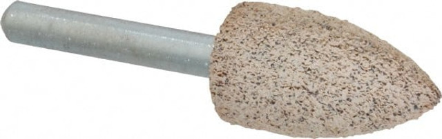 Cratex A12A36CXH 1/4 Mounted Point: 1-1/4" Thick, 1/4" Shank Dia, A12, 36 Grit, Very Coarse