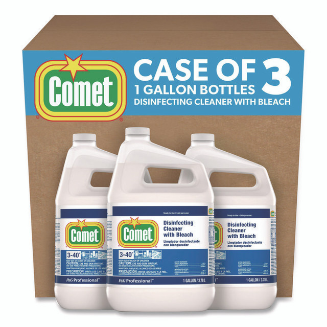 PROCTER & GAMBLE Comet® 24651CT Disinfecting Cleaner w/Bleach, 1 gal Bottle, 3/Carton