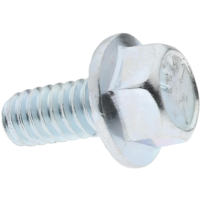 Value Collection R52001034 Serrated Flange Bolt: 1/4-20 UNC, 1/2" Length Under Head, Fully Threaded