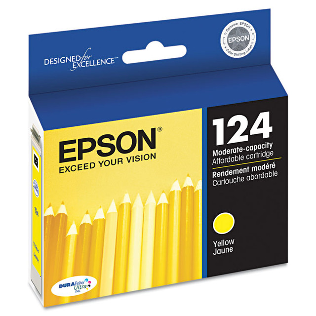 EPSON AMERICA, INC. T124420S T124420-S (124) DURABrite Ultra Ink, Yellow