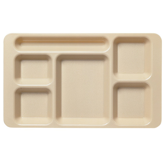 CAMBRO MFG. CO. Cambro 1596CW133  Camwear 5-Compartment Trays, 15inW, Beige, Pack Of 24 Trays