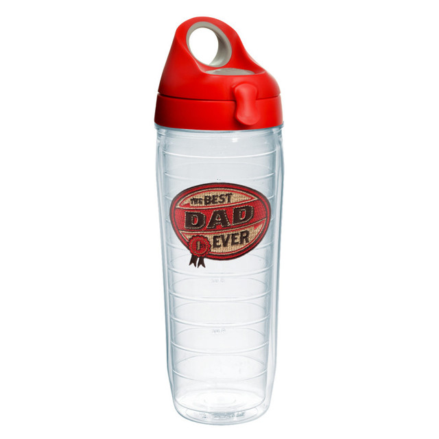 TERVIS TUMBLER COMPANY Tervis 01231577  Hallmark Best Dad Ever Water Bottle With Lid, 24 Oz, Clear