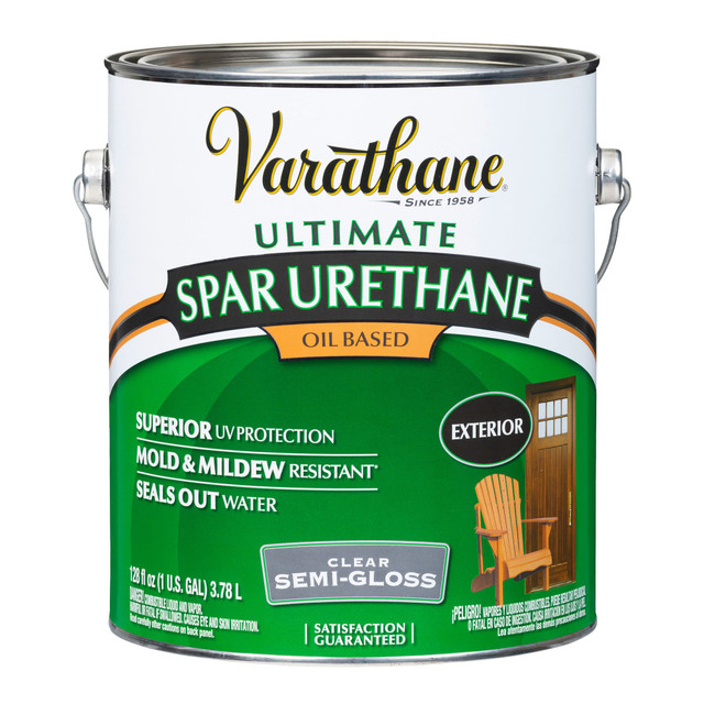 THE FLECTO COMPANY INC. Varathane 9432  Ultimate Oil-Based Spar Urethane, 350 VOC, 1 Gallon, Semi-Gloss, Pack Of 2 Cans