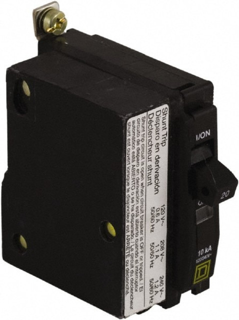 Square D QOB1201021 20 Amp, 240 VAC, 1 Pole, Bolt On Miniature Circuit Breaker