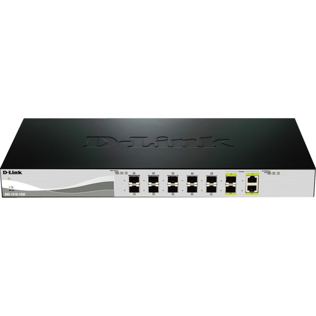 D-LINK SYSTEMS USA, INC. DXS-1210-12SC D-Link 10G Smart Switch With 10-Port 10G SFP+ And 2-Port 10GBASE-T/SFP+ Combo Port D-LINK SYSTEMS USA, INC. DXS-1210-12SC D-Link 10G Smart Switch With 10-Port 10G SFP+ And 2-Port 10GBASE-T/SFP+ Combo Port