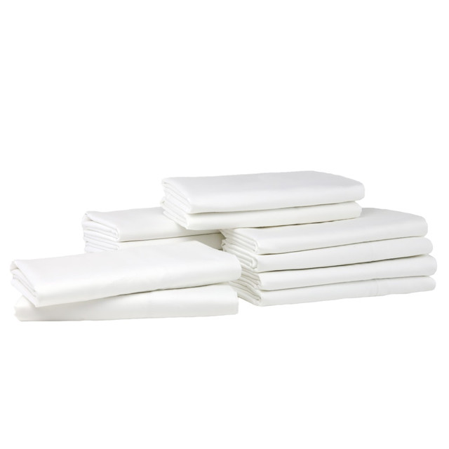 1888 MILLS, LLC 1888 Mills X3MS2127WHT-NAKED  Naked Standard Pillow Shams, 21in x 27in, White, Pack Of 24 Shams