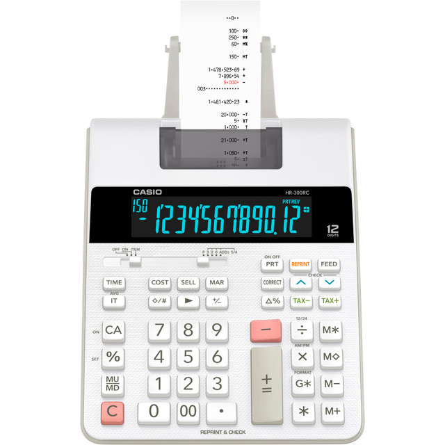 CASIO AMERICA, INC. Casio HR-300RC  HR-300RC Desktop 2-Color Printing Calculator