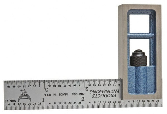 PEC Tools 7105-166 Double Squares; Blade Length (Inch): 6 ; Graduation Style: 16R ; Graduation (mm): 1/100 in; 1/32 in; 1/50 in; 1/64 in ; Graduation (Inch): 1/100 in; 1/32 in; 1/50 in; 1/64 in ; Graduation (Degrees): 1/100 in; 1/32 in; 1/50 in; 1/64