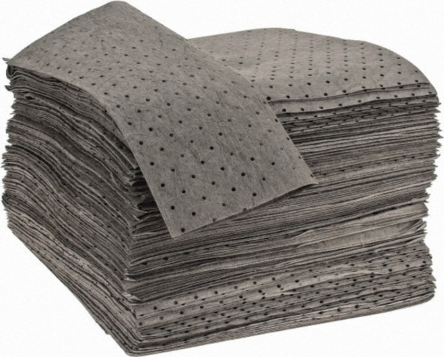 PRO-SAFE CEP-UQ200 Sorbent Pad: Universal Use, 15" Wide, 17" Long, 44 gal, Gray