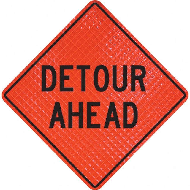 PRO-SAFE 07-800-4031-L Traffic Control Sign: Triangle, "Detour Ahead"