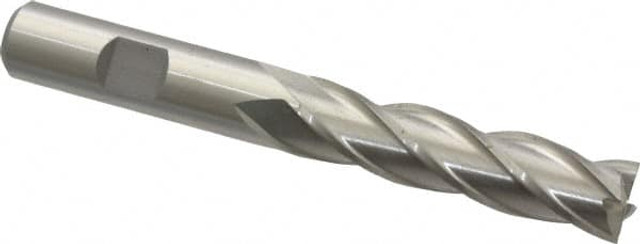 Cleveland C42861 Square End Mill: 1/2'' Dia, 2'' LOC, 1/2'' Shank Dia, 4'' OAL, 4 Flutes, Cobalt