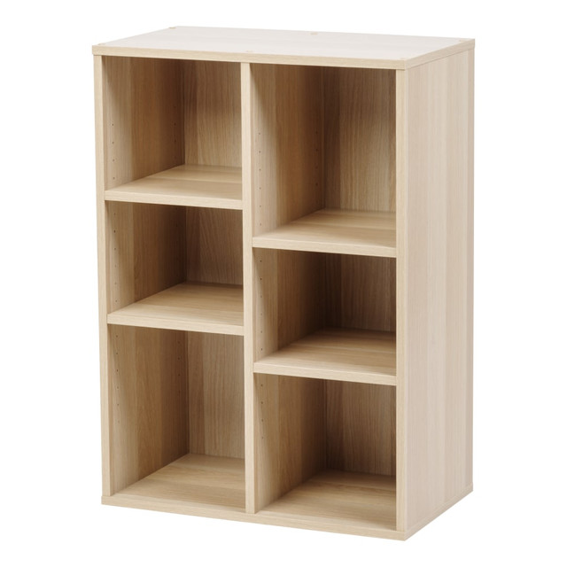 IRIS USA, INC. 591857 IRIS 33inH 6-Cube Storage Bookcase, Light Brown