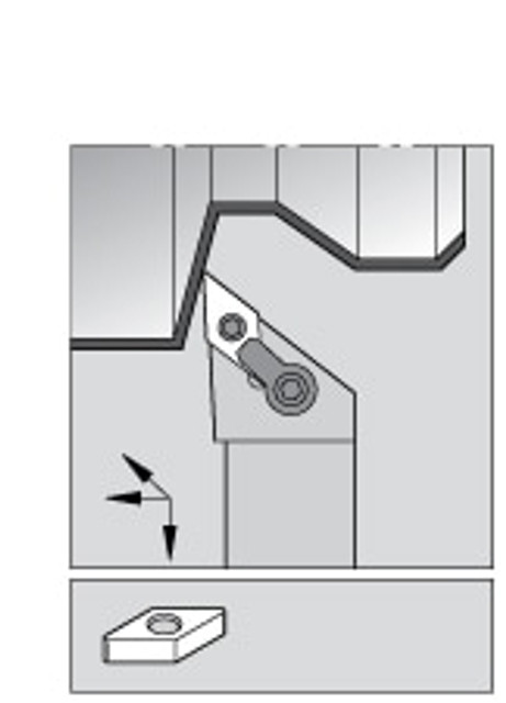 Kennametal 1096291 RH MVJN Negative Rake Indexable Turning Toolholder