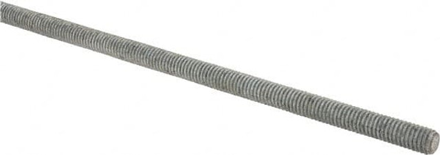 MSC 45538 Threaded Rod: 3/8-16, 2' Long, Low Carbon Steel