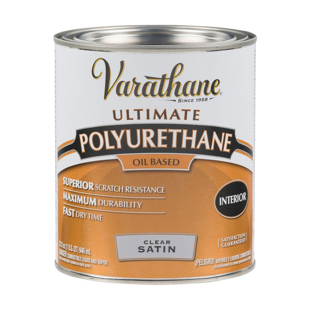 RUST-OLEUM CORPORATION 9141H Rust-Oleum Varathane Ultimate Oil-Based Polyurethane, 32 Oz, Clear Satin, Pack Of 2 Cans