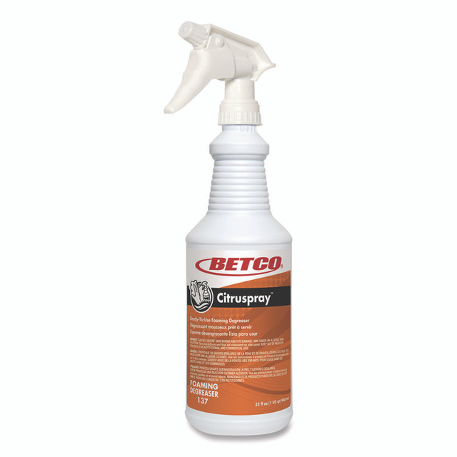 BETCO CORPORATION 1371200 Citruspray Degreaser, Citrus Orange Scent; 32 oz Bottle, 12/Carton