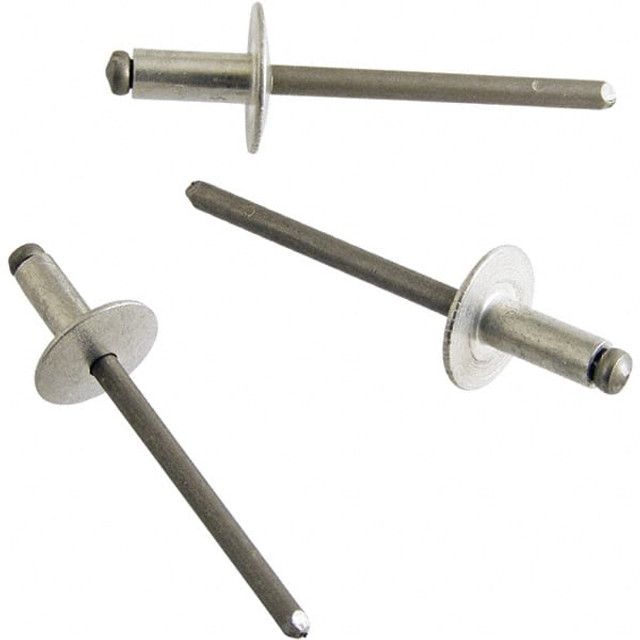 STANLEY Engineered Fastening POPAD66ABSLF Open End Blind Rivet: Size 6, Dome Head, Aluminum Body, Aluminum Mandrel