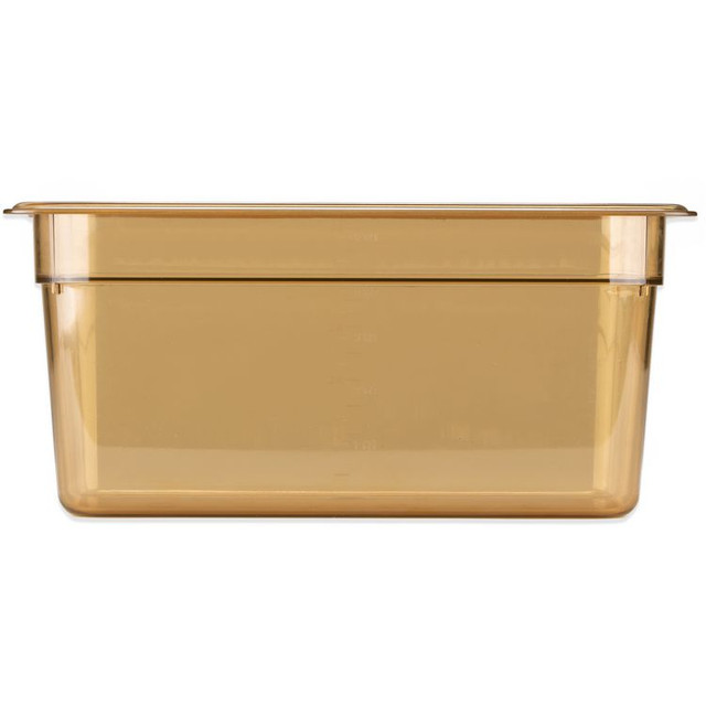 CFS BRANDS Carlisle 3086213 StorPlus High Heat Food Pan, 5.7 qt, 12.75 x 12.75 x 6, Amber, Plastic