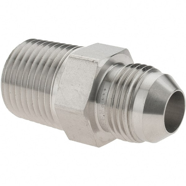 Parker PT-00277 Stainless Steel Flared Tube Male Adapter: 1/2" Tube OD, 1/2-14 Thread, 37 ° Flared Angle