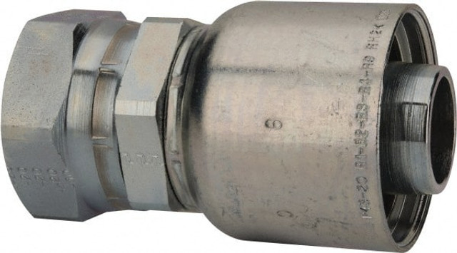 Parker 10643-20-20 Hydraulic Hose Female SAE 45 ° Swivel Fitting: 1.25" ID, 20 mm, 1-1/4"