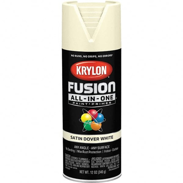 Krylon K02737007 Acrylic Enamel Spray Paint: Dover White, Satin, 12 oz