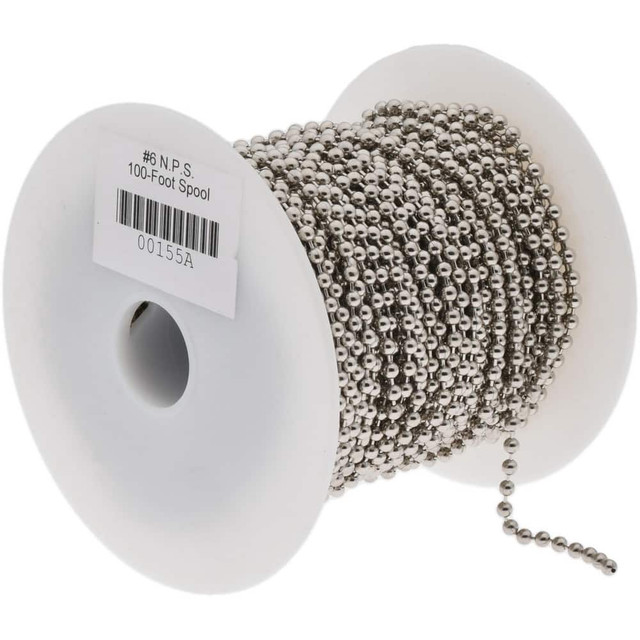 MSC 00155A Number 6 Trade Size Steel Ball Chain