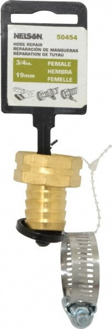 Nelson 854544-1001 Garden Hose Fitting: Female, 3/4", Brass