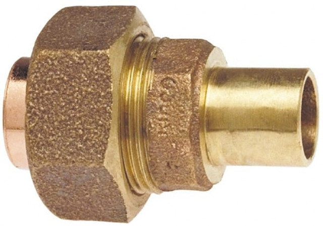 NIBCO B257100 Cast Copper Pipe Union: 3/4" Fitting, FTG x F, Pressure Fitting