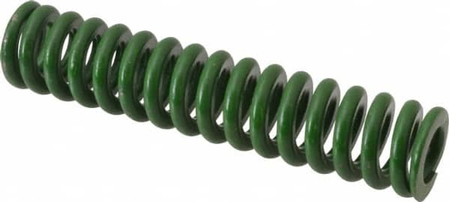 Associated Spring Raymond 106-312 Die Spring: 5/8" Hole Dia, 11/32" Rod Dia, 3" Free Length, Green