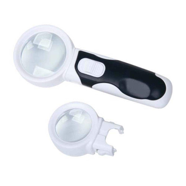 Insize USA LLC 7522-610 Handheld Magnifiers; Maximum Magnification: 10x ; Lens Shape: Round ; Folding: No ; Battery Size: AAA ; Number Of Lenses: 2 ; UNSPSC Code: 41111713
