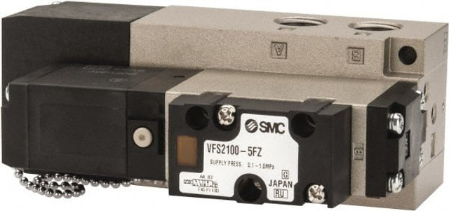 SMC PNEUMATICS VFS2100-5FZ-02T 0.8 CV Flow Rate, Single Solenoid Pilot Operated Valve